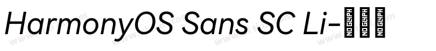 HarmonyOS Sans SC Li字体转换